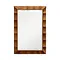 rectangular mirror farmhouse mirror wood frame mirror of Rustic Wooden Distressed Rectangular Mirror frame detail
